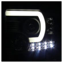 Cargar imagen en el visor de la galería, Spyder GMC Sierra 14-16 Projector Headlights Light Bar DRL Black PRO-YD-GS14-LBDRL-BK