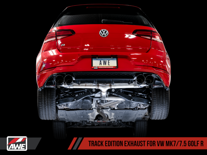 AWE Tuning 15-17 Volkswagen Golf R MK7 Track Edition Exhaust - Diamond Black Tips (102mm)