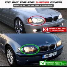 Cargar imagen en el visor de la galería, Spyder BMW E46 3-Series 02-05 4DR Projector Headlights 1PC 3D Halo Blk PRO-YD-BMWE4602-4D-3DDRL-BK