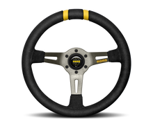 Cargar imagen en el visor de la galería, Momo MODDRIFT Steering Wheel 330 mm -  Black Suede/Anth Spokes/2 Stripes