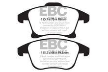 Cargar imagen en el visor de la galería, EBC 13+ Ford Fusion 1.6 Turbo Redstuff Front Brake Pads