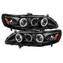 Cargar imagen en el visor de la galería, Spyder Honda Accord 98-02 1PC Projector Headlights LED Halo Amber Reflctr Blk PRO-YD-HA98-AM-BK