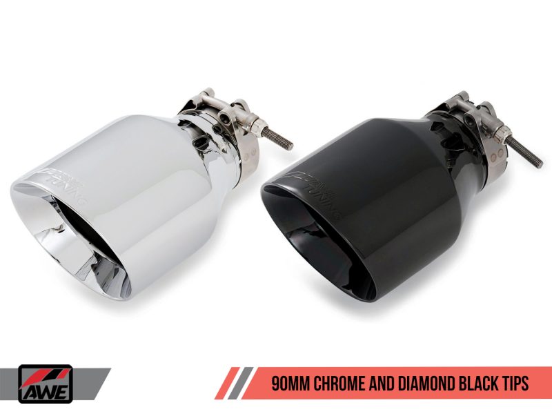 AWE Tuning Audi B9 S5 Sportback Track Edition Exhaust - Non-Resonated (Black 90mm Tips)