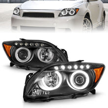 Cargar imagen en el visor de la galería, ANZO 2005-2010 Scion Tc Projector Headlights w/ Halo Black (CCFL)