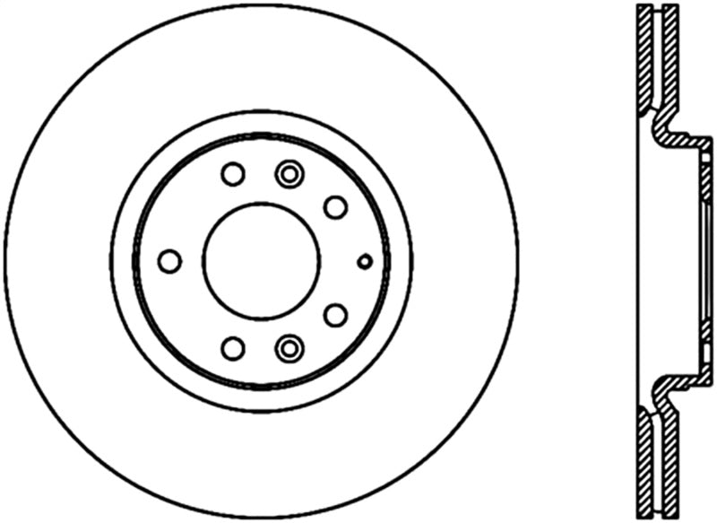 StopTech 06-07 Mazda6 Slotted & Drilled Left Front Rotor