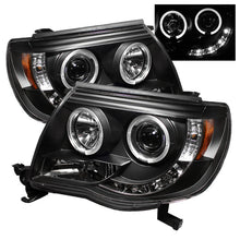 Cargar imagen en el visor de la galería, Spyder Toyota Tacoma 05-11 Projector Headlights LED Halo LED Black High H1 Low H1 PRO-YD-TT05-HL-BK