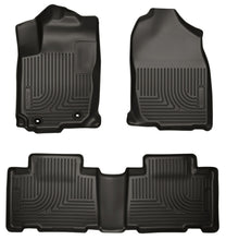 Cargar imagen en el visor de la galería, Husky Liners 13 Toyota RAV4 Weatherbeater Black Front &amp; 2nd Seat Floor Liners