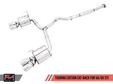 Cargar imagen en el visor de la galería, AWE Tuning Subaru STI VA / WRX GV / STI GV Sedan Touring Edition Exhaust - Diamond Black Tip (102mm)