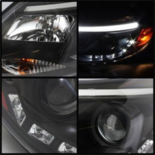 Cargar imagen en el visor de la galería, Spyder Ford Focus 12-14 Projector Headlights Halogen Model Only - DRL Black PRO-YD-FF12-DRL-BK