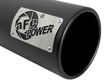 Cargar imagen en el visor de la galería, aFe SATURN 4S 4in SS Intercooled Exhaust Tip - Black 4in In x 5in Out x 12in L Bolt-On