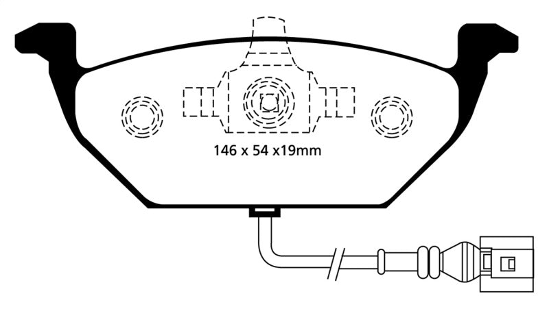 EBC 00-05 Volkswagen Beetle 2.0 Yellowstuff Front Brake Pads