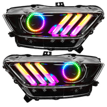 Cargar imagen en el visor de la galería, Oracle 15-17 Ford Mustang Dynamic RGB+A Pre-Assembled Headlights - Black Edition - SEE WARRANTY