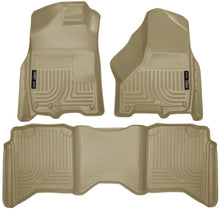 Cargar imagen en el visor de la galería, Husky Liners 2012 Dodge Ram 1500/2500/3500 Crew Cab WeatherBeater Combo Tan Floor Liners