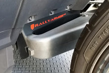 Cargar imagen en el visor de la galería, Rally Armor 15-24 Polaris Slingshot Rear Swingarm Black UR Mud Flap w/Red Logo (MOQ 200 PCS)