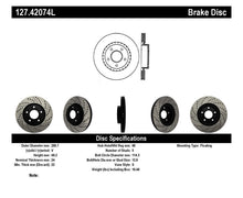 Cargar imagen en el visor de la galería, StopTech 1/02-05 Infiniti G35 (alloy disc) / 6/02-05 Nissan 350Z Slotted &amp; Drilled Left Front Rotor