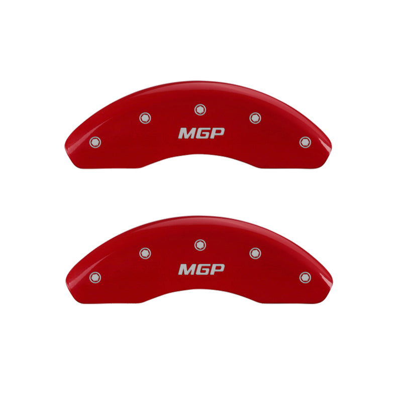 MGP 4 Caliper Covers Engraved Front & Rear MGP Red finish silver ch