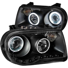 Cargar imagen en el visor de la galería, ANZO 2005-2010 Chrysler 300C Projector Headlights w/ Halo Black (CCFL) G2