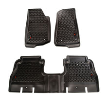 Cargar imagen en el visor de la galería, Rugged Ridge Floor Liner Front/Rear Black 2018-2020 Jeep Wrangler JL 4 Dr