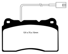 Cargar imagen en el visor de la galería, EBC 2014-2016 Maserati Ghibli 3.0L Twin Turbo (330) Yellowstuff Front Brake Pads