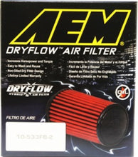Cargar imagen en el visor de la galería, AEM 3.25 in DRY Flow Short Neck 5 in Element Filter