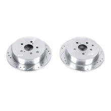 Cargar imagen en el visor de la galería, Power Stop 10-15 Lexus RX350 Rear Evolution Drilled &amp; Slotted Rotors - Pair