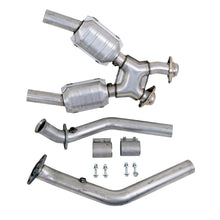 Cargar imagen en el visor de la galería, BBK 99-04 Mustang 4.6 GT / Cobra High Flow X Pipe With Catalytic Converters - 2-1/2