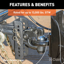 Load image into Gallery viewer, Curt Adjustable Channel Mount w/2-5/16in Ball &amp; Pintle (2in Shank 13000lbs)