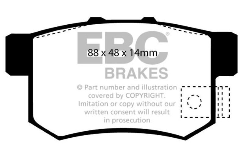 EBC 01-03 Acura CL 3.2 Redstuff Rear Brake Pads