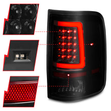 Cargar imagen en el visor de la galería, ANZO 2004-2006 Ford F-150 LED Tail Lights w/ Light Bar Black Housing Smoke Lens