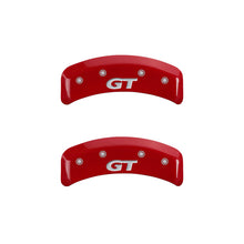 Cargar imagen en el visor de la galería, MGP 4 Caliper Covers Engraved Front Mustang Engraved Rear SN95/GT Red finish silver ch