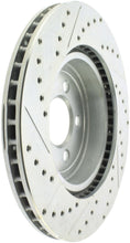 Cargar imagen en el visor de la galería, StopTech Select Sport 10-14 Dodge Challenger Drilled and Slotted Front Left Brake Rotor