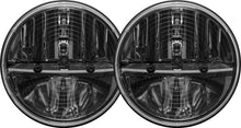 Cargar imagen en el visor de la galería, Rigid Industries 7in Round Headlights w/ Heated Lens &amp; PWM Adaptors - Set of 2