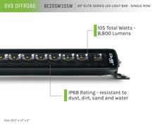 Cargar imagen en el visor de la galería, DV8 Offroad 20in Elite Series Light Bar 105W LED - Single Row
