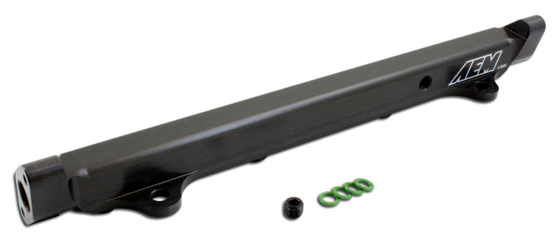 AEM 03-06 Evo 8 & 9 Black Fuel Rail