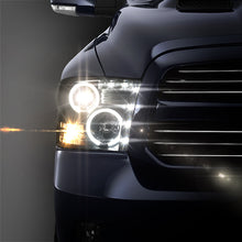 Cargar imagen en el visor de la galería, Spyder Dodge Ram 1500 09-14 Projector Headlights Halogen- CCFL Halo LED - Blk PRO-YD-DR09-CCFL-BK