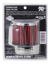 Cargar imagen en el visor de la galería, K&amp;N 1.375 inch ID 3 inch OD 2.5 inch H Clamp On Crankcase Vent Filter