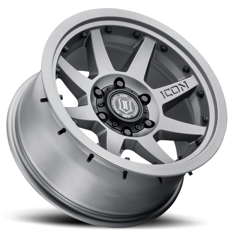 ICON Rebound Pro 17x8.5 5x5 -6mm Offset 4.5in BS 71.5mm Bore Titanium Wheel