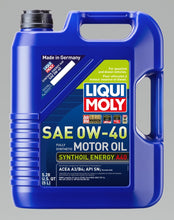 Cargar imagen en el visor de la galería, LIQUI MOLY 5L Synthoil Energy A40 Motor Oil SAE 0W40