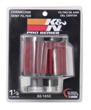 Cargar imagen en el visor de la galería, K&amp;N 1.5in Flange ID x 3in OD x 2.5in H Rubber Base Crankcase Vent Filter