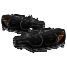 Cargar imagen en el visor de la galería, Spyder 12-14 BMW F30 3 Series 4DR Projector Headlights - LED DRL - Blk Smoke PRO-YD-BMWF3012-DRL-BSM