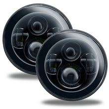 Cargar imagen en el visor de la galería, Oracle 7in High Powered LED Headlights - NO HALO - Black Bezel