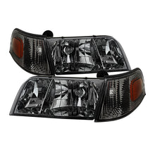 Cargar imagen en el visor de la galería, Xtune Crown Victoria 98-11 Crystal Headlights w/ Corner Lights Set Smoked HD-JH-CRVI98-SET-SM