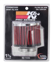 Cargar imagen en el visor de la galería, K&amp;N 1.375 inch ID 3 inch OD 2.5 inch H Clamp On Crankcase Vent Filter