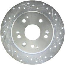 Cargar imagen en el visor de la galería, StopTech Select Sport 04-08 Acura TL Drilled &amp; Slotted Rear Driver Side Sport Brake Rotor