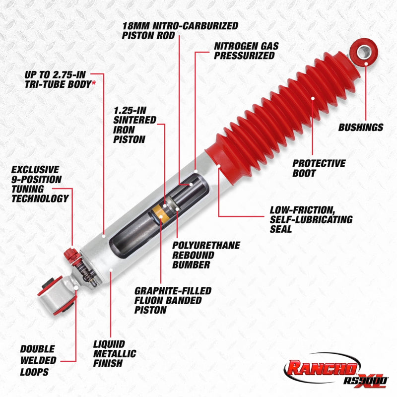 Rancho 05-12 Nissan Pathfinder Rear RS9000XL Shock