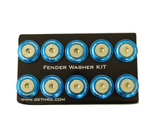 Cargar imagen en el visor de la galería, NRG Fender Washer Kit w/Rivets For Plastic (Blue) - Set of 10