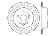 Cargar imagen en el visor de la galería, StopTech Lexus 13-15 GS350/14-15 IS350/13-15 GS350H/15 RC350 Right Rear Drilled Sport Brake Rotor