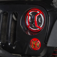 Load image into Gallery viewer, Rugged Ridge 07-18 Jeep Wrangler JK/JKU Red Elite Headlight Euro Guards