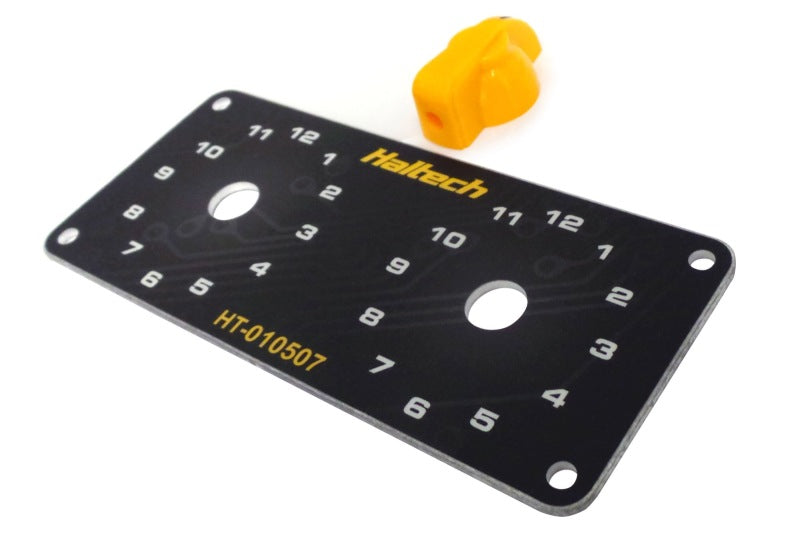 Haltech Dual Switch Panel Kit w/Yellow Knob