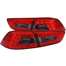 Cargar imagen en el visor de la galería, ANZO 2008-2015 Mitsubishi Lancer LED Taillights Red/Smoke